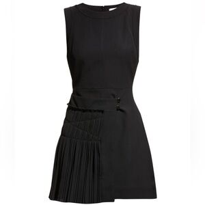 Jonathan Simkhai Freda Pleated Sleeveless Dress black sz 0